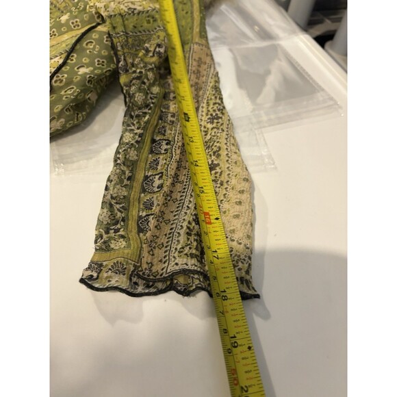 Vtg Y2K Babydoll Top Sz S Silk Mesh Whimsigoth Fairy Grunge Indie Sleaze Green - Picture 6 of 16